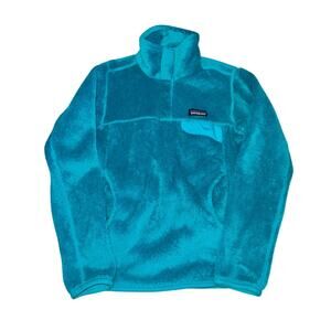 Patagonia Re-Tool Snap-T Pullover Women's Size XXS True Teal Big Sur Blue X-Dye